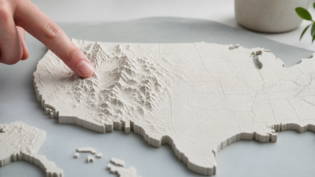What Is a 3D Raised Relief Map of the United States?