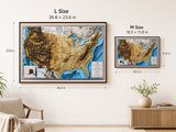 3D USA Map | A True Raised Relief Map