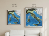 3D Italy Map | A True Raised Relief Map