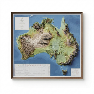 3D Australia Map | A True Raised Relief Map