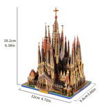 Sagrada Família Gothic Metal Puzzle | Handmade Architectural Art