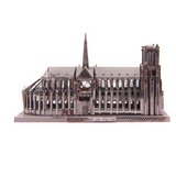 Notre-Dame de Paris Gothic Metal Puzzle | Handmade Architectural Art