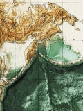 1922 World Topographic Survey Map | Antique Style Wall Art