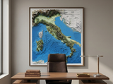 3D Italy Map | A True Raised Relief Map