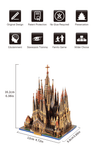 Sagrada Família Gothic Metal Puzzle | Handmade Architectural Art