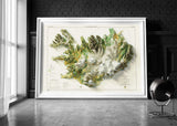 1998 Iceland Vintage Vegetation Map | Antique Style Wall Art