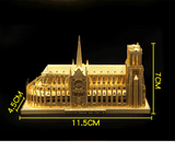Notre-Dame de Paris Gothic Metal Puzzle | Handmade Architectural Art