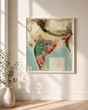 1907 India Vintage Geological Map | Antique Style Wall Art