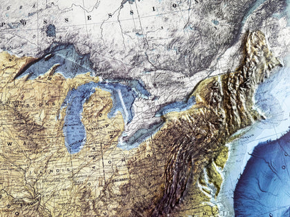 3D USA Map - A True Raised Relief Map - The best gift