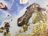 3D Europe Map - A True Raised Relief Map