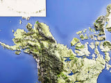 3D North America Map - A True Raised Relief Map