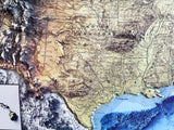 3D USA Map - A True Raised Relief Map - The best gift