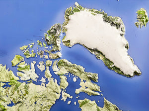 3D North America Map - A True Raised Relief Map