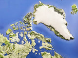 3D North America Map - A True Raised Relief Map