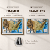 3D USA Map | A True Raised Relief Map
