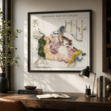 1969 Canada Vintage Geological Map | Antique Style Wall Art
