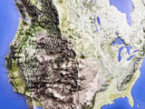 3D North America Map - A True Raised Relief Map