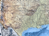3D USA Map - A True Raised Relief Map - Made in USA