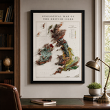 1904 United Kingdom Vintage Geological Map | Antique Style Wall Art