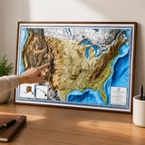 3D USA Map | A True Raised Relief Map