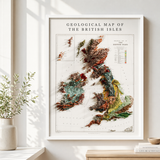 1904 United Kingdom Vintage Geological Map | Antique Style Wall Art