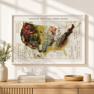 United States Grand Canyon Vintage Geological Map | Antique Style Wall Art