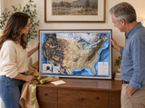 3D USA Map - A True Raised Relief Map - Made in USA