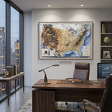 3D USA Map | A True Raised Relief Map
