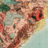1907 India Vintage Geological Map | Antique Style Wall Art