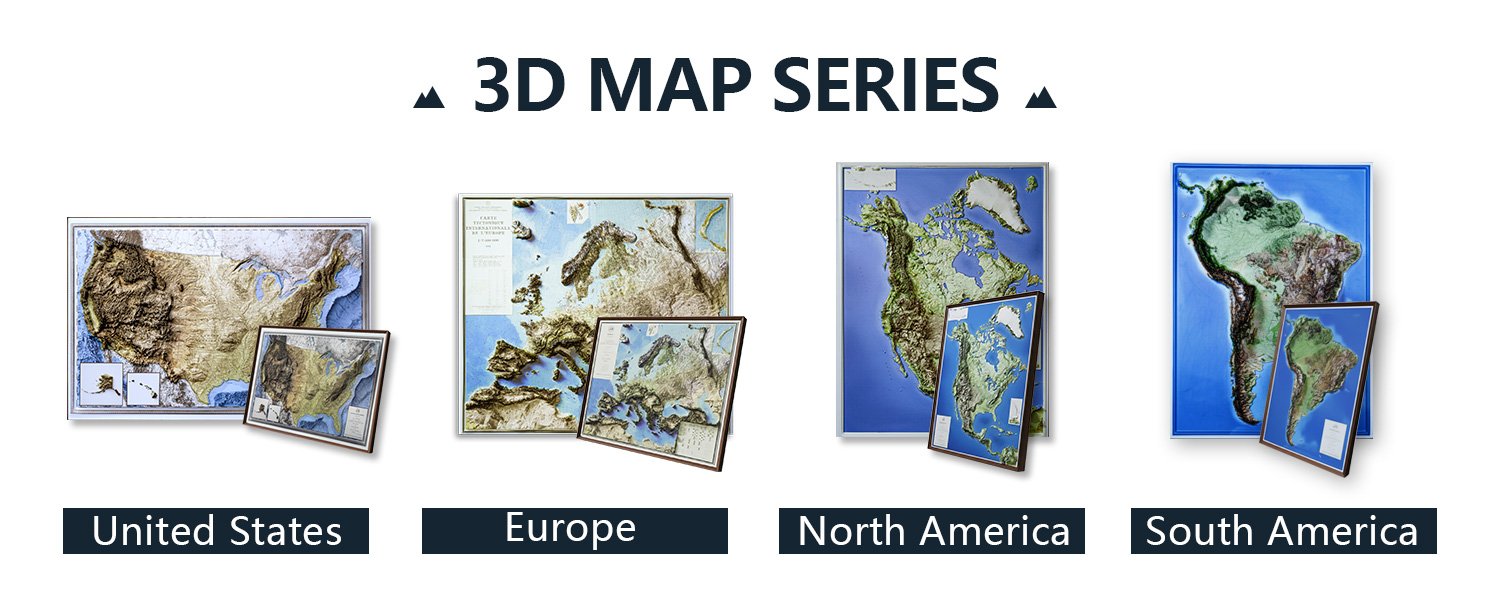 Series preview showing North America map alongside Europe, USA, and South America versions.