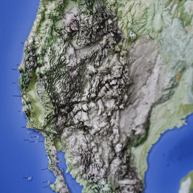 3D North America Map – Realistic Topographic Wall Art - Image 5