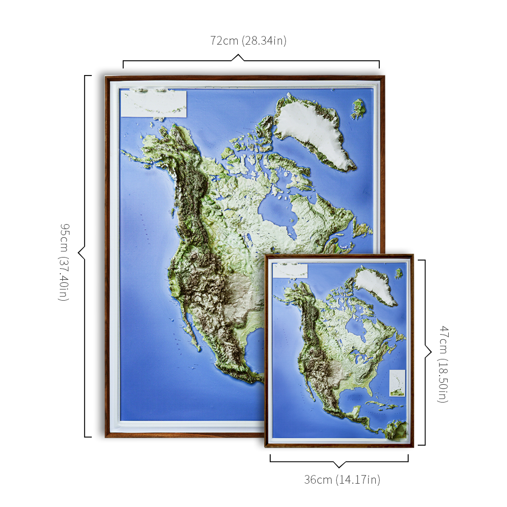 3D North America Map – Realistic Topographic Wall Art - Image 6