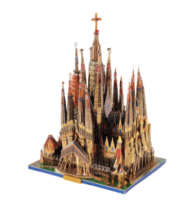 Handcrafted Sagrada Família Metal Puzzle – 3D Model Kit of Barcelona’s Iconic Basilica