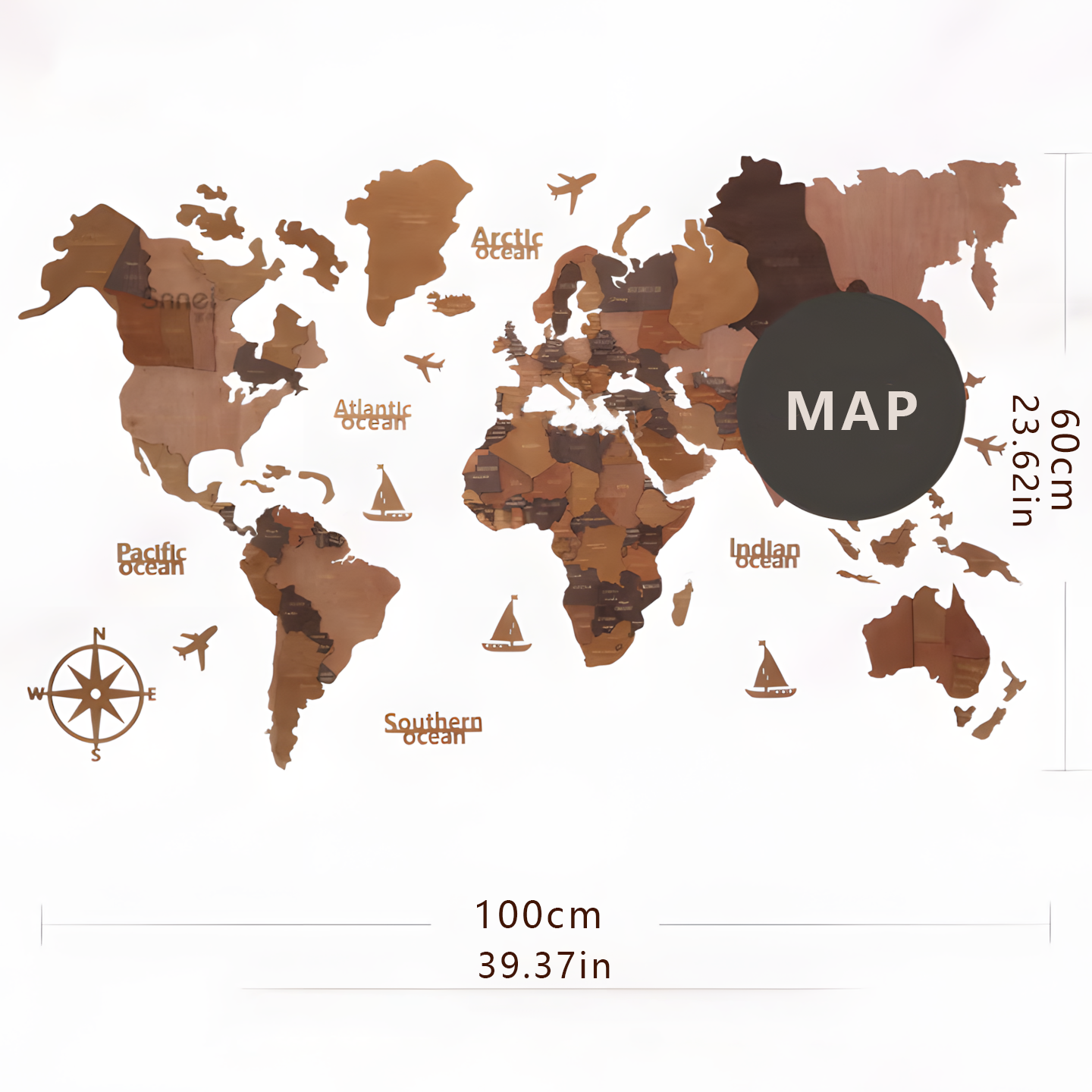 Wooden Map Puzzle - Image 4